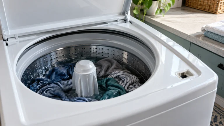 Wet clothes and lid switch recess in an open top-load washer