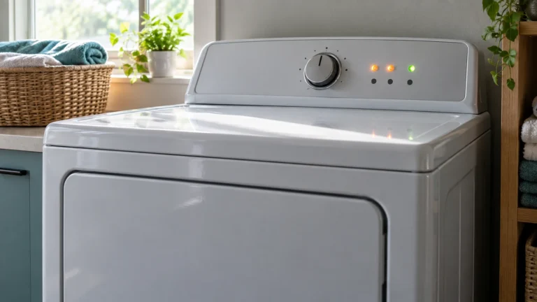 Status lights on a heavy-duty dryer control console